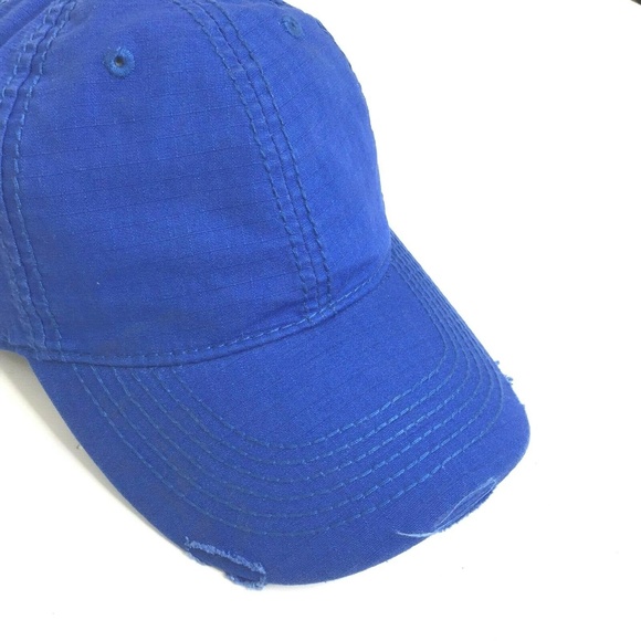Adams Heavily Distressed Visor Buckle Strap Hat - Picture 2 of 8